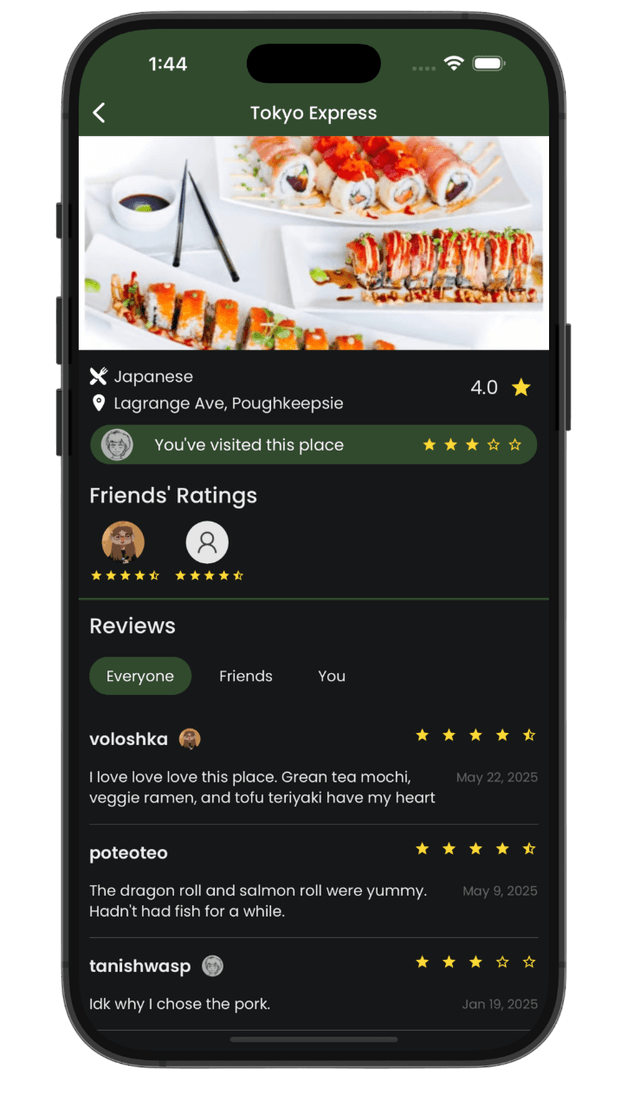 Lunchbox banner: 'The' meeting place for restaurant enthusiasts
